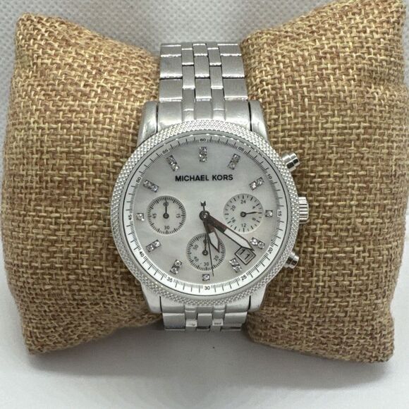 Michael Kors MK5020 Women Silver Stainless Steel Analog Dial Wrist Watch JNA257 main image 4